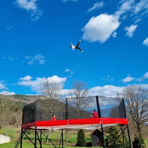 High trampoline flip